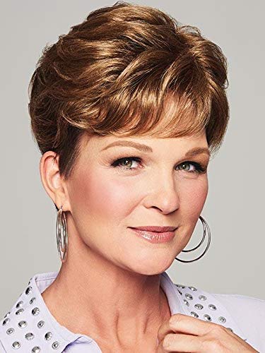 Lyric Top Piece Color R10 CHESTNUT - 5" Short Curly Hair Topper Vibralite Synthetic Head Addition Clip Updo Crowne Thinning Bundle MaxWigs Hairloss Booklet