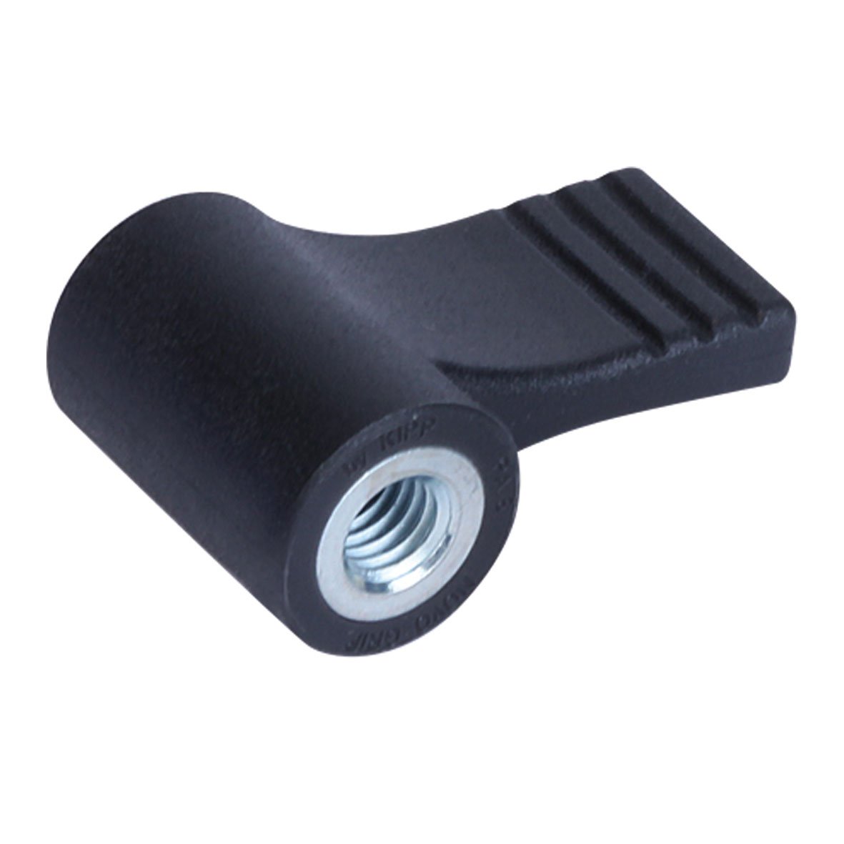 Kipp06660-1208 Thermoplastic Wing Grips with M8 Thread Without Cap, Steel Bushing, D Style, Metric, Size 2