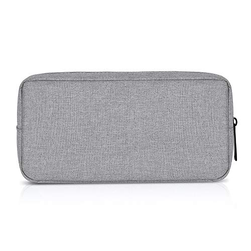 ERCRYSTO Universal Electronics/Accessories Soft Carrying Case Bag, Durable & Light-Weight,Suitable for Out-Going, Business, Travel and Cosmetics Kit (Big-Gray)