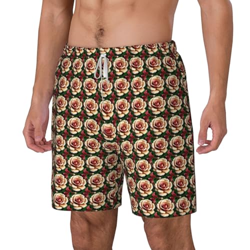 Traje de baño de hombre transpirable y rústico con rosas 2