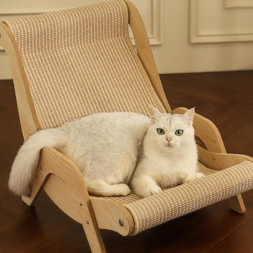 Grattoir chaise de plage pour chat | Finition bois haut de gamme - 3
