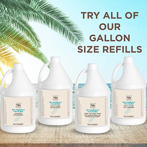 Image of Soapbox Sea Minerals & Blue Iris Shampoo, Refill Bulk Size For Rentals, Guest Rooms & Hotels - Clean Ingredients Free of Harsh Chemicals, Sulfates, Parabens & Silicones - 1 Gallon Bottle