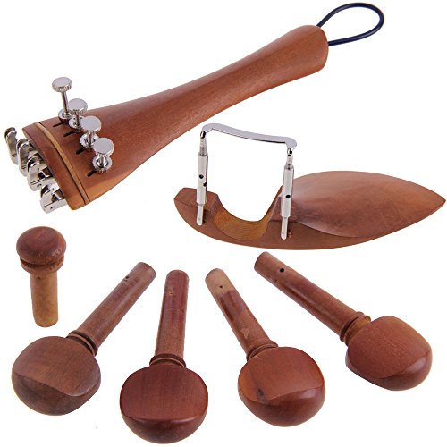 Chinatera una Natrual Jujube Madera 4/4 violín partes juego de accesorios de ajuste, Chinrest Barbada, cuerdas, cola, cola cuerda de uñas, tornillo, Drawplates, pomo