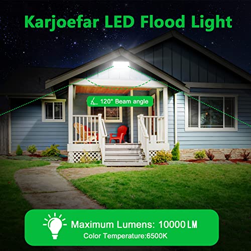 Led Flood Lights Outdoor,100W 10000 Lm Outdoor Security Lights,Outside Led Work Light With 6500K Daylight White,Ip66 Waterproof Bright Floodlight For Garage,Yard,Garden,Patio,Playground #TOP1