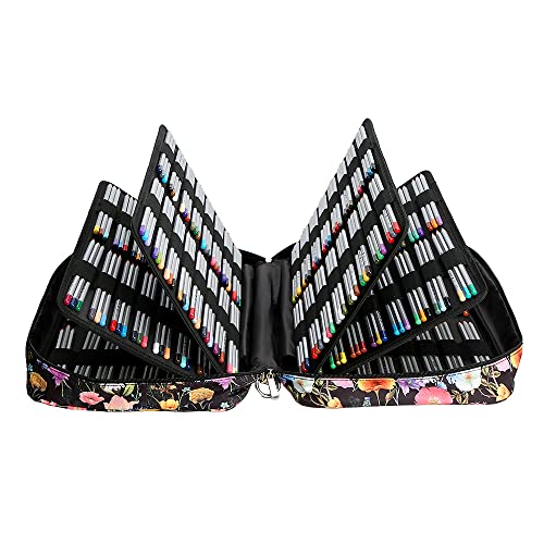 Image of Lbxgap Portable Colored Pencil Case Holds 480 lots Pencils or 320 to 328 Gel Pens Large Capacity Pencil Organizer with Handle Strap Handy for Colored Pencils & Gel Pen
