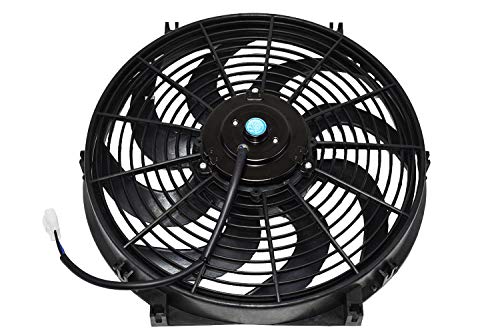 A-Team Performance 110011 Electrical Radiator Cooling Fan 14" Heavy Duty 12V Wide Curved