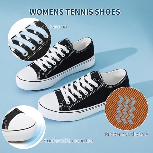 HYPOCRUTE Womens White Tennis Shoes Embroidered Flower Low Top Women Canvas Shoes Women’s Fashion Sneakers4