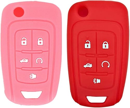 Miniatura 1 de 2 fundas de goma para llavero de 5 botones, protector de silicona sin llave para Chevrolet Equinox Camaro Cruze Malibu Sonic Volt Park OHT01060512