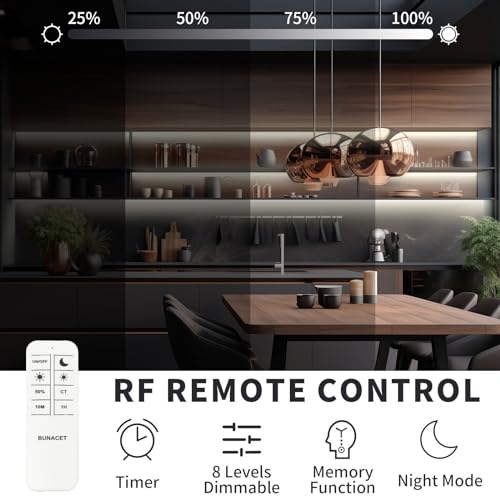 BUNACET Neon LED Strip Warmweiss 8M 24V, LED Streifen Dimmbar 3000K, IP67 Wasserdicht Neon Schlauch Lichtband Flexibel LED Band mit Fernbedienung und Netzteil, Silikon Lichtleiste für Innen Aussen