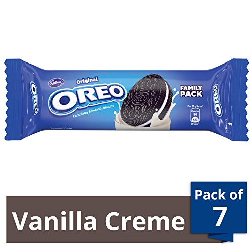 Image of Cadbury Oreo Original Vanilla Creme Biscuit, 120 G Pack - Pack Of 7