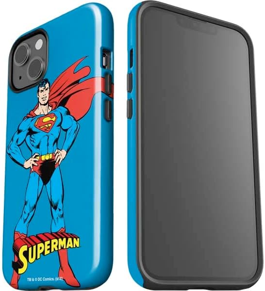 Skinit Impact Phone Case Compatible with iPhone 13 - Officially Licensed DC Comics Superman Classic Art Pose Design