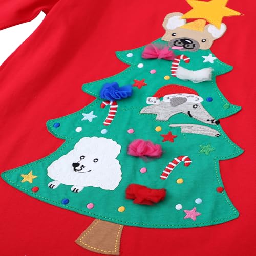 Toddler Girl Fall Dress Toddler Long Sleeve Dress Cotton Girls Christmas Dress Cute Toddler Fall Shirt Playwear Dress4