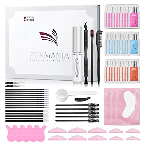 PERMANIA Lomansa lash Lift Sachet Kit,Eyelash Perm Kit, Fast Lash Lifting 5 Minutes DIY At Home With Strong Glue Disposable Sachet Professional Lash Perming Kit Last 8 Weeks
