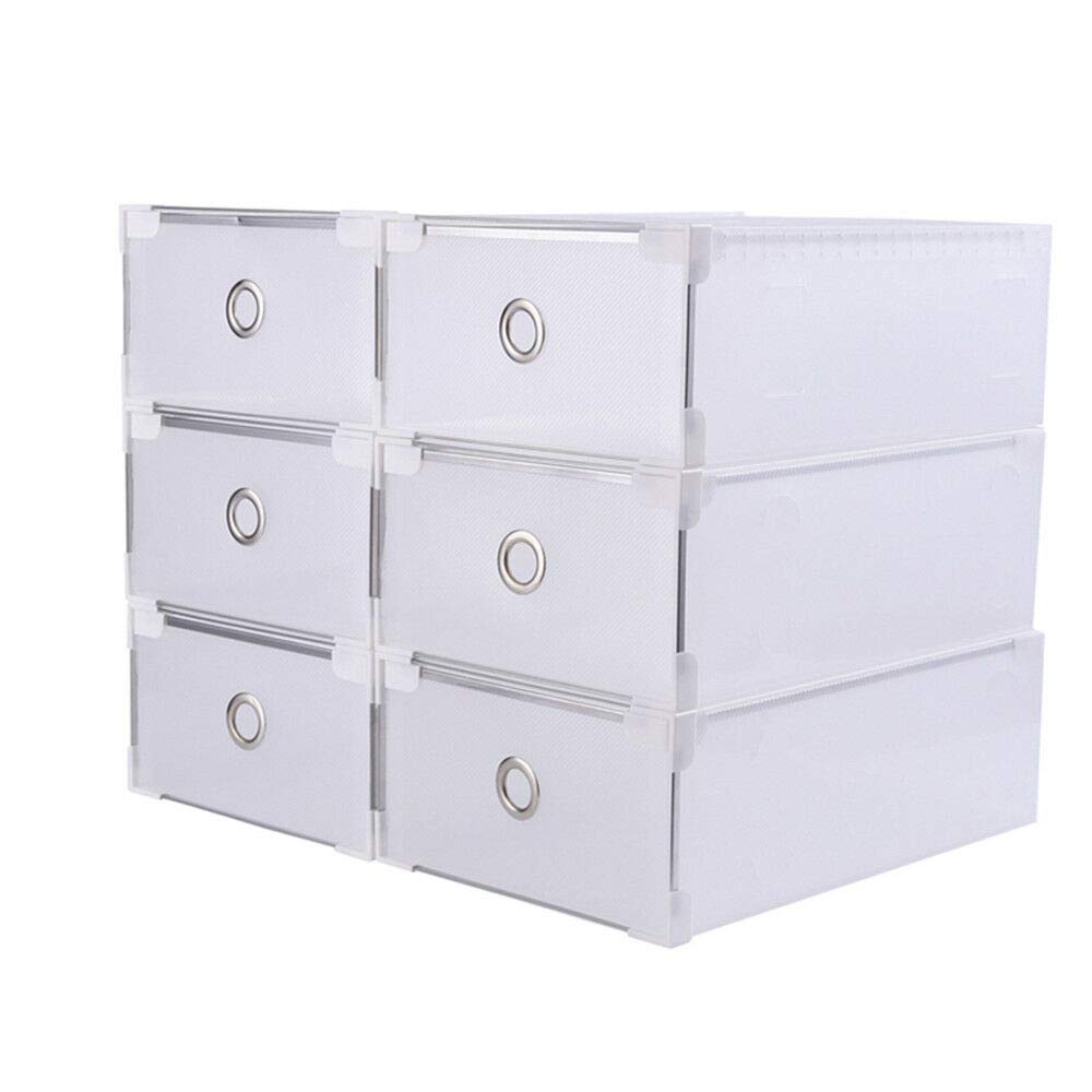 20 Cajas de Almacenamiento apilables de plástico Transparente para Zapatos, 31 x 20 x 11 cm