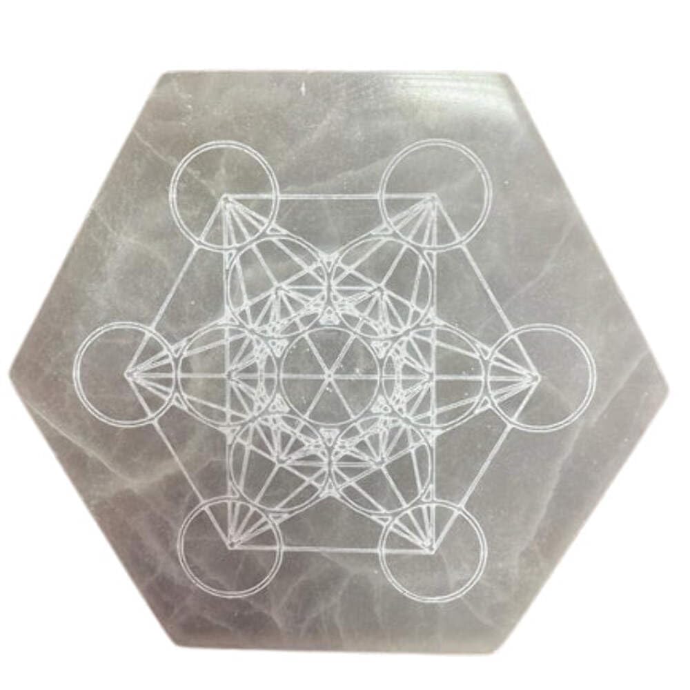 Ancient Wisdom Hexagonal Charging Plate 18Cm - Direction & Decision