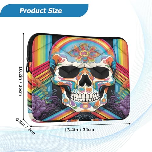 Funda para laptop 13-14 pulgadas impermeable con diseño de calavera miniatura 3