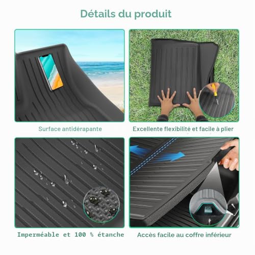 Tapis Tesla Model 3 imperméables GAFAT accessoires protection coffre sol - 4