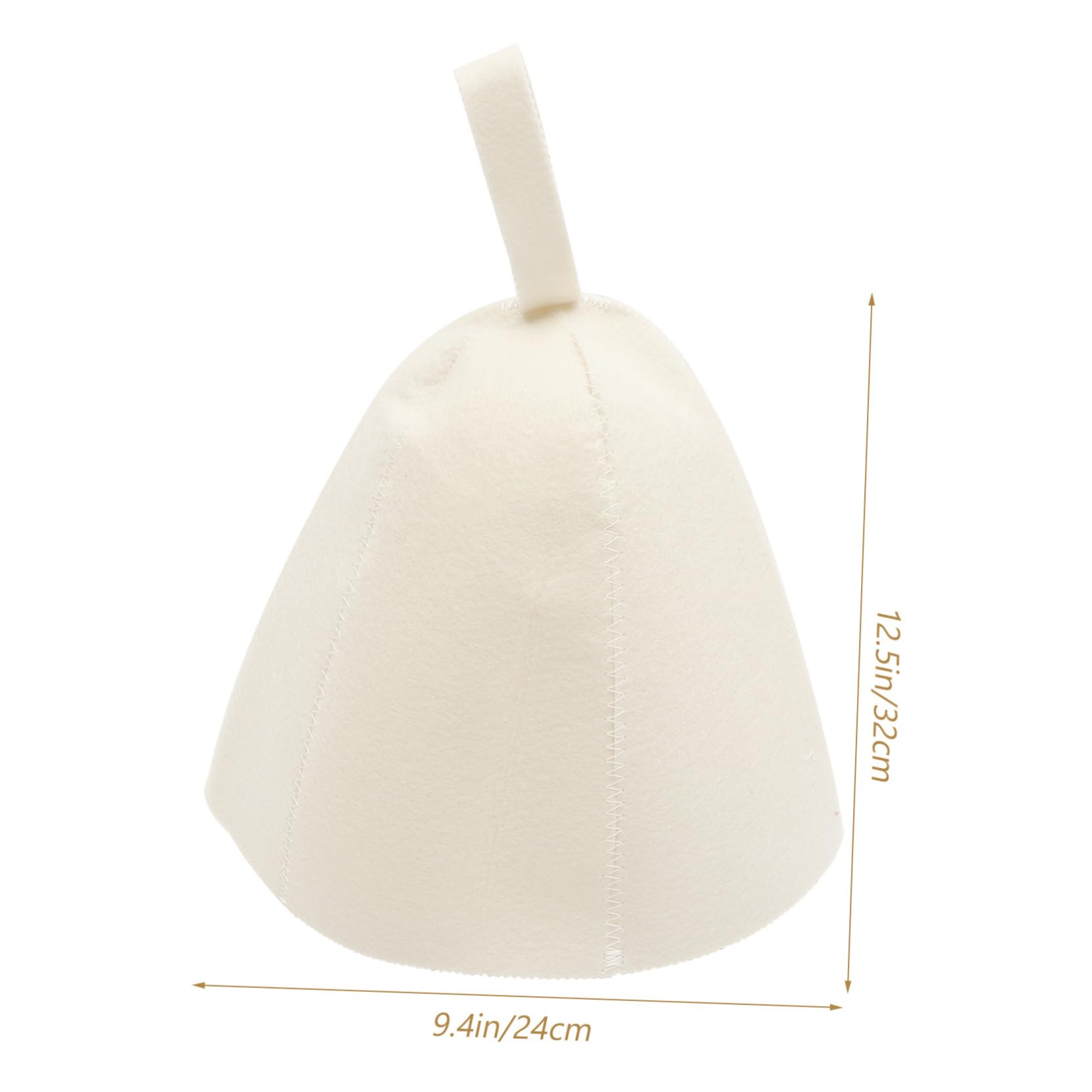 Hemoton 1Set Sauna Cap Sauna Mitten Sauna Felt Pad Comfortable Breathable Hair Cover for Men Women for Bathing Steaming Moisture Absorbing Design White