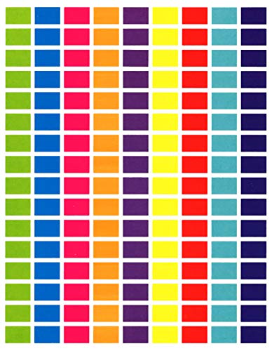 Étiquettes rectangulaires grand format multicolores 1008 pièces pour tout marquer