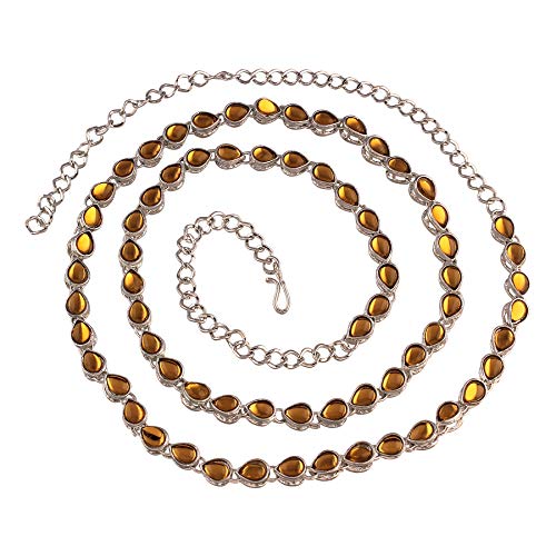 Image of I Jewels 18K Gold Plated Traditional Ethnic Round Kundan Studded Adjustable Kamarband /Belly Chain /Kandora /Wait Belt For Women (B020)