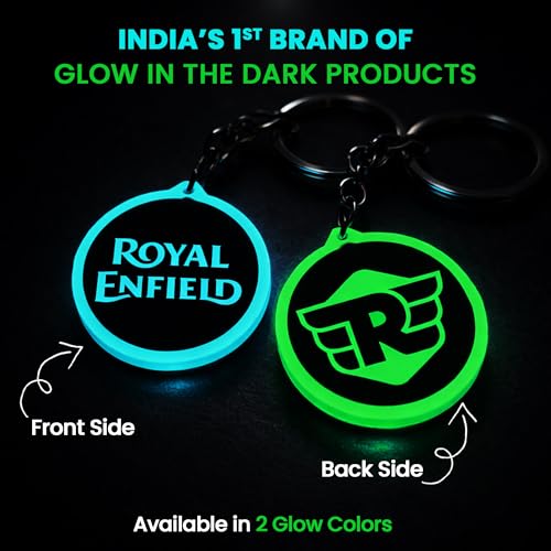 Image of Mi Glow Store Glow in Dark Keychain for Bike Men | Gift for Man | Bike Accessories | Charges in Light Glows in Dark | Key chain for Bike