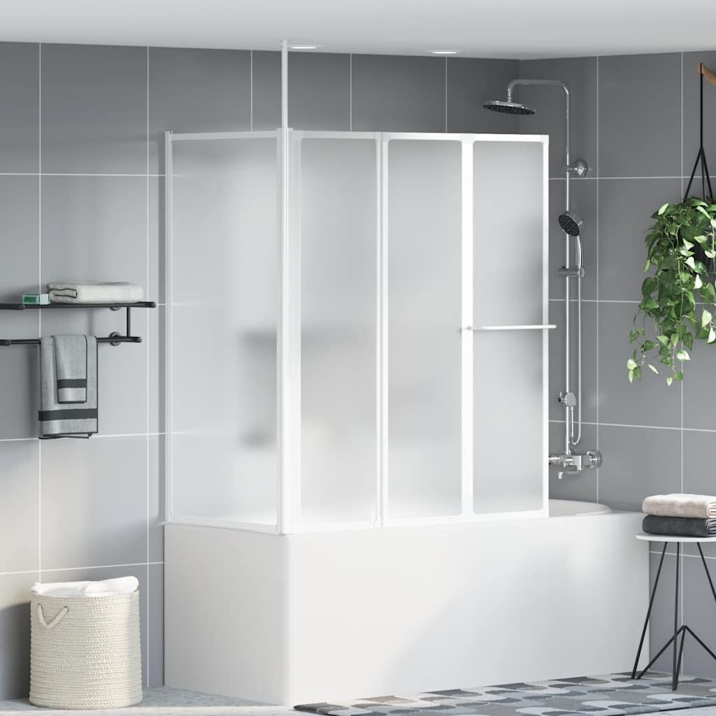 Parete doccia pieghevole a forma di L, 70 x 120 x 137 cm, 4 pezzi