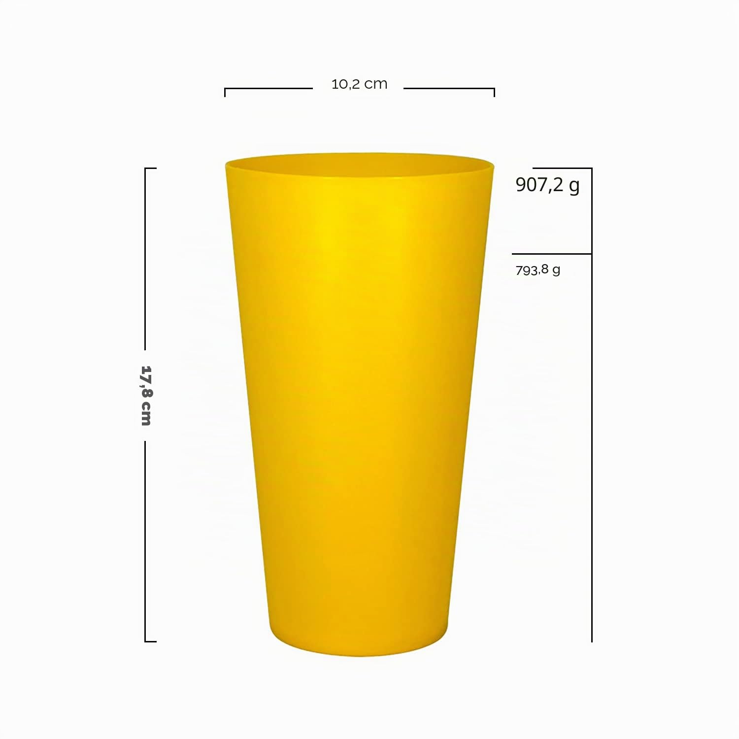 Yalin Bicchieri di plastica da 907,2 g, bicchieri grandi, bicchieri da tè freddo, infrangibili, lavabili in lavastoviglie, senza BPA, set da 12 in 6 colori assortiti