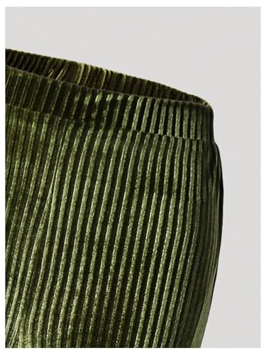 Floerns Girl's 2 Pcs Elastic Waist Flare Leg Pants Velvet Winter Bell Bottom Legging4