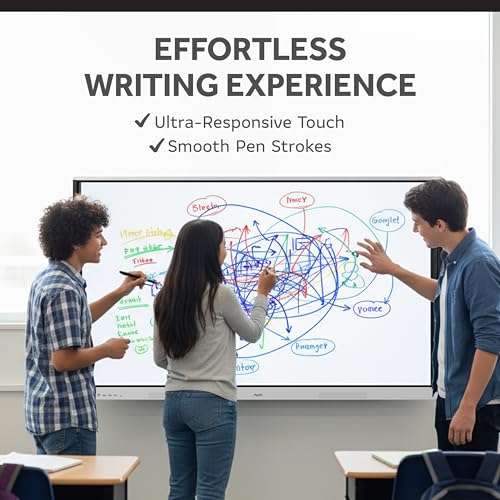Image of AHA Hybrid 5000 65 inch Interactive Flat Panel Display QLED Smart Board Touchscreen with Android 15, AI-Powered Electronic Whiteboard for Classroom & Conference Room Collaboration