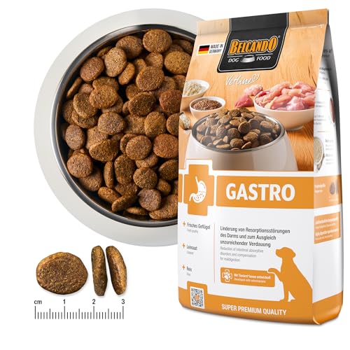 BELCANDO Vetline Gastro Diätfutter 7,5 kg – Trockenfutter bei Magen-Darm-Erkrankungen & Verdauungsbeschwerden | Schonkost für empfindliche Hunde, Made in Germany