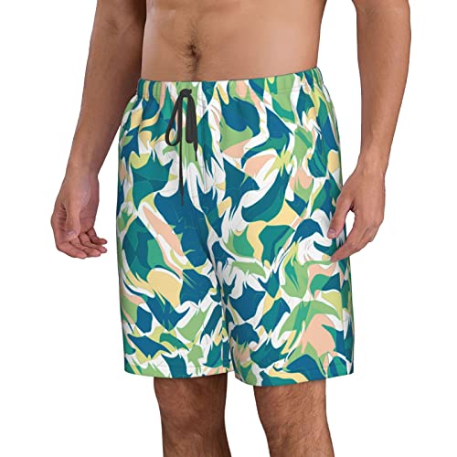 Camouflage Mens Swim Trunks Quick Dry Beach Shorts with Mesh Lining Swimwear,Swimming Trunks with Pockets2