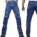 Produktbild Motorradhose Jeans -Ranger- Leicht Dünn Herren Sommer Textil Jeanshose Slim Fit Motorrad Textilhose Männer Eng Stretch - blau - M