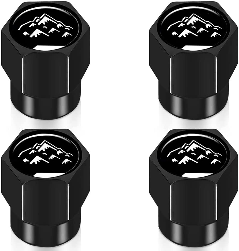 4Pcs Metal Aluminum Alloy Car Tire Valve Stem Caps Cover Mountain Compatible with Car Truck SUV