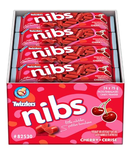 TWIZZLERS Licorice Candy, Cherry Nibs, 24 Count