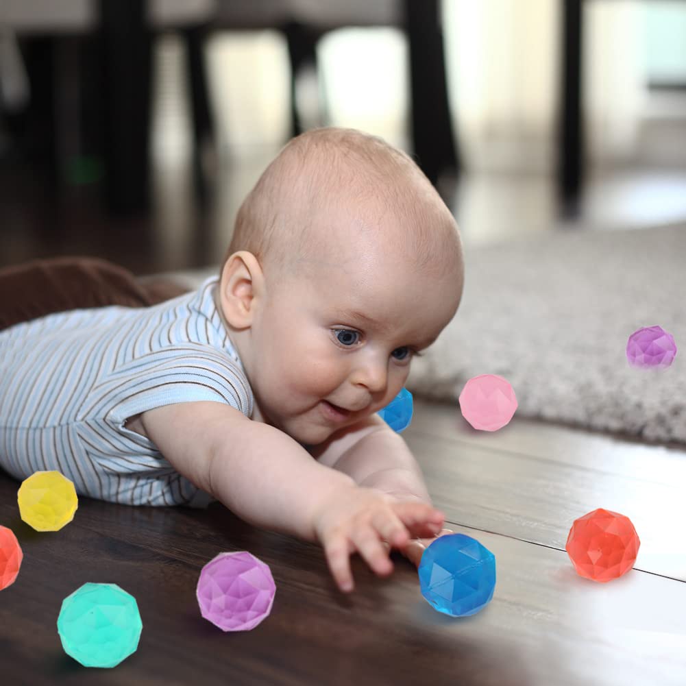 FineFun 25 sztuk 30 mm odbijające piłeczki dla dzieci, małe, gumowe, mieszane kolorowe odbijające się kulki, bouncing ball na przyjęcie urodzinowe