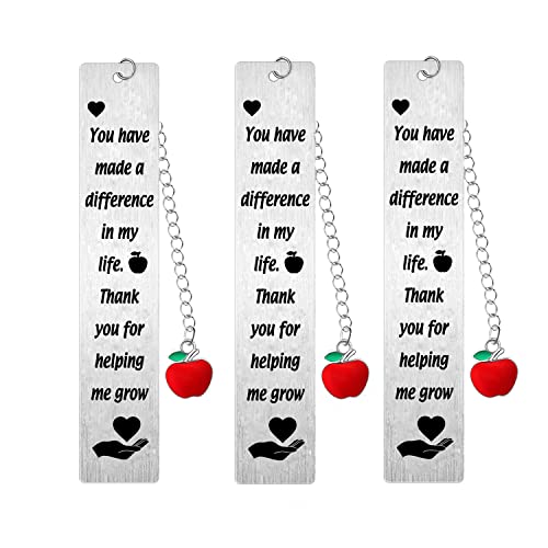3 Pieces Teacher Bookmarks Thank You Teacher Gifts Teachers Appreciation Gifts from Students Teacher Birthday Gifts Graduation Season Gift for Teachers