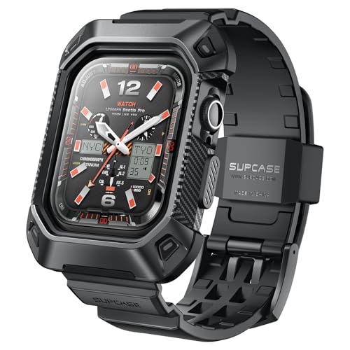 SUPCASE for Apple Watch 11/10 46mm Case with Band (Unicorn Beetle Pro), [Military-Grade Protection] [Scratch-resistant] Rugged Men Cover with Adjustable Strap Band for iWatch 11/10 46mm, Bla