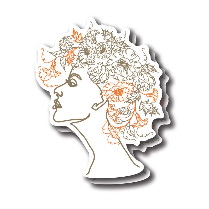 Calcomanía floral para el cabello resistente al agua y al sol