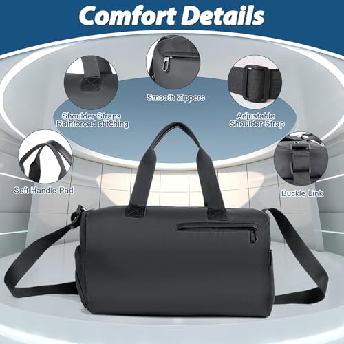Romon Travel Duffel Bag, Large Foldable Gym Sports Bag with Compartment for Scarpecon Large Waterproof Sports Bag - Image 4