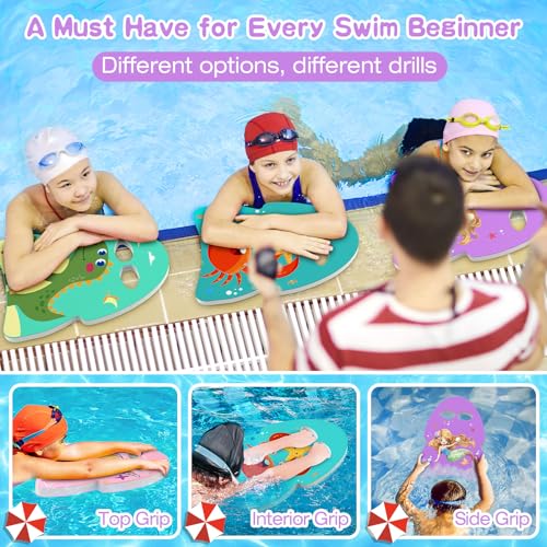 image for MoKo Swimming Kickboard for Kids, Cartoon Jellyfish-Shape Swimming Tra