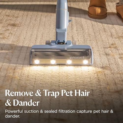 Image of Bissell PowerClean Corded Stick Vacuum | Pet Hair | LED Headlights | Tangle-Free Brush Roll | HEPA Sealed | 27-Foot Cord | Converts to Handheld | Self-Standing | 4214K
