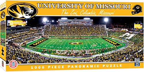 Image of MasterPieces NCAA Missouri Tigers Football Stadium Panoramic Jigsaw Puzzle, 1000 Pieces, 13 inch x 39 inch