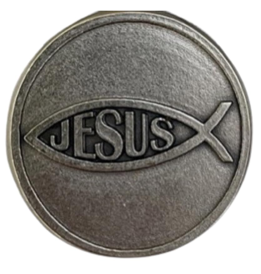 Westmon Works Ichthus Pocket Token Prayer Set with Wallet Sized Holy Card and Trinket Made in Italy3