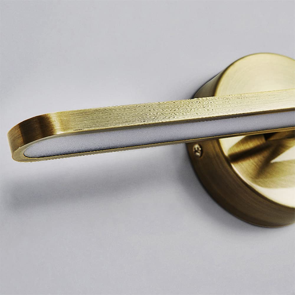 Grüne-Bronze Spiegelleuchte LED 14W Neutrales Licht 4500K Spiegellampe Bad-Beleuchtung Flimmerfrei Wandlampe Aluminium & Acryl für Leselicht Badezimmer Küche Kabinett Wandbild Bilderlampe