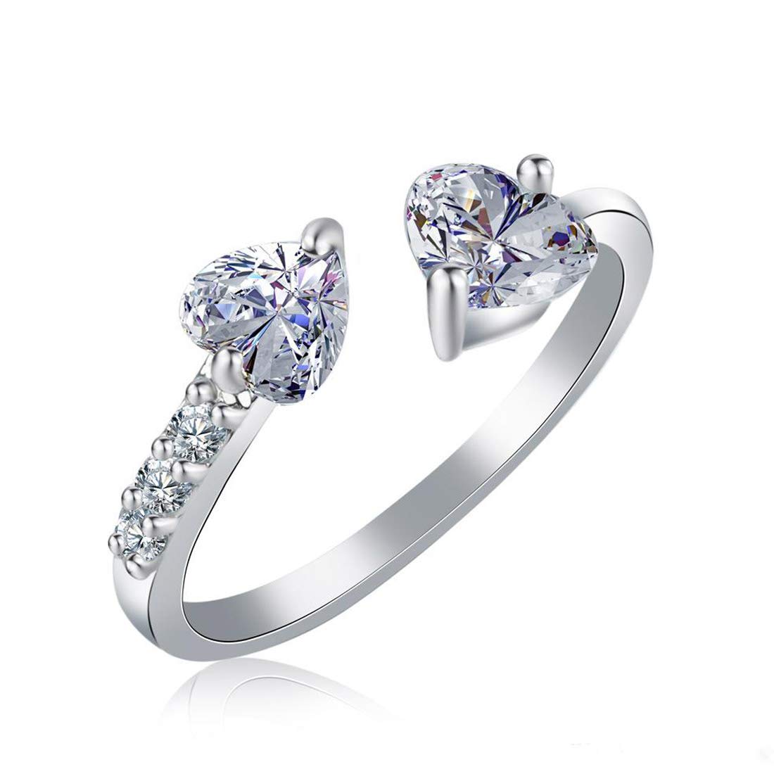 Love Collection Silver Plated and Crystal Ring for Women & Girls-image-20