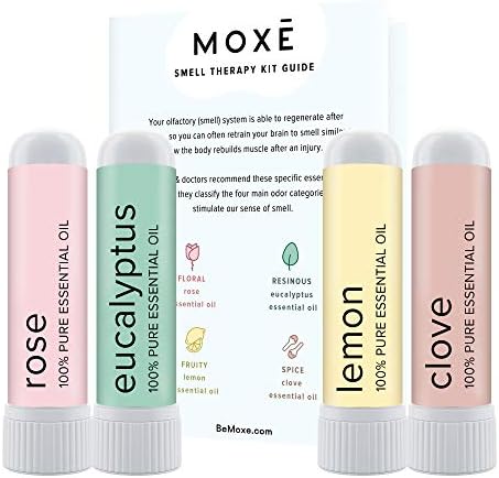MOXĒ Smell Training Kit, Made in USA, 4 Essential Oils, Olfactory Regeneration, Helps Restore Sense of Smell, Natural Therapy for Smell Loss, Made in USA (Phase 1)