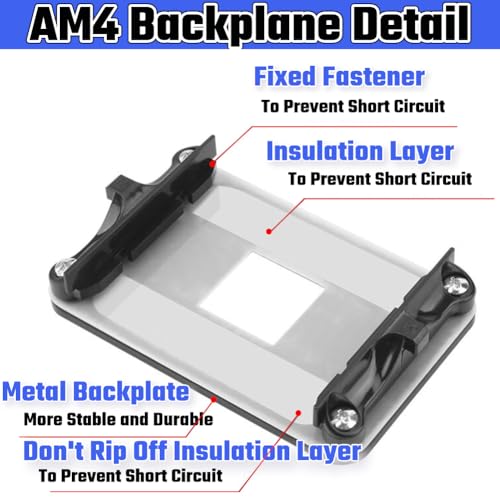 Soporte para CPU AMD AM4 Backplate compatible Socket AM4 miniatura 4
