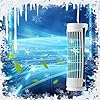 Bladeless Tower Fan with Powerful Airflow, Standing Fan that Blows Cold Air for Home,Electric Standing Air Circulator With LED Lights USB Powered Safe Design for Office Home Table Bedroom (White)