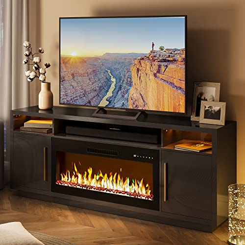 Belleze 014-HG-41890-BK+036 70 Inch Fireplace Tv Stand thumb #5