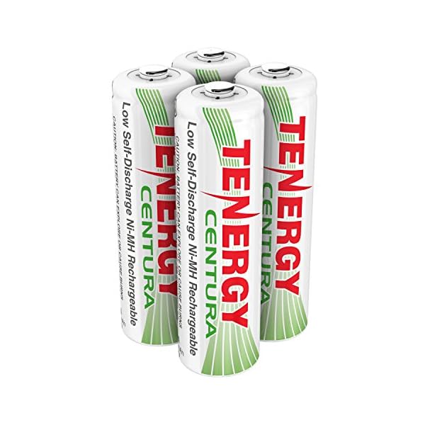 Tenergy AA Rechargeable Batteries 2000mAh Pre-Charged Low Self Discharge for Remote Controllers, Toys, Flashlight, Mouses, 4 Pack